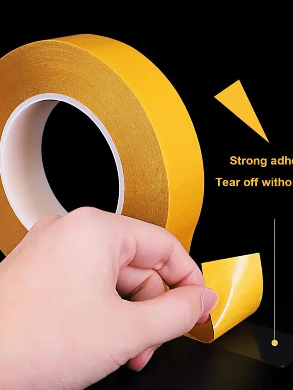 Ultra-Thin Heavy Duty Double Sided Tape - 2 Inch x 66 Feet, Clear Strong Two Sid